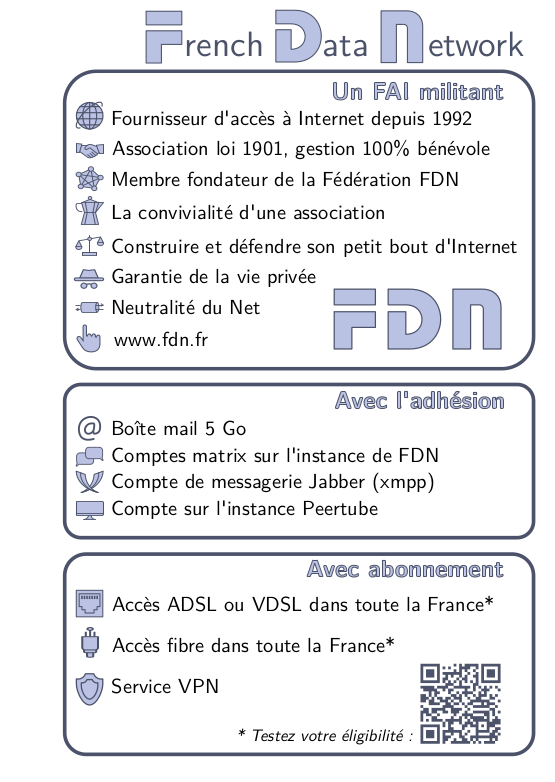 Flyer de présentation de FDN
